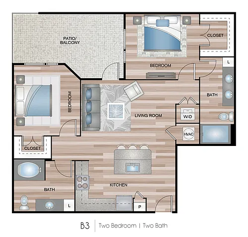 Floor plan Two bedroom
