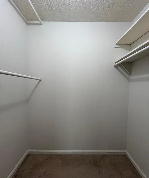 Walk-in closet in the bedroom
