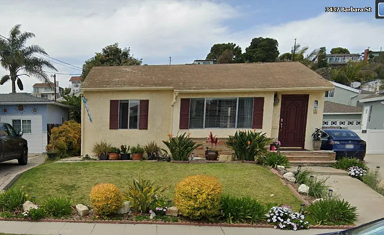 Front View from Barbara Street