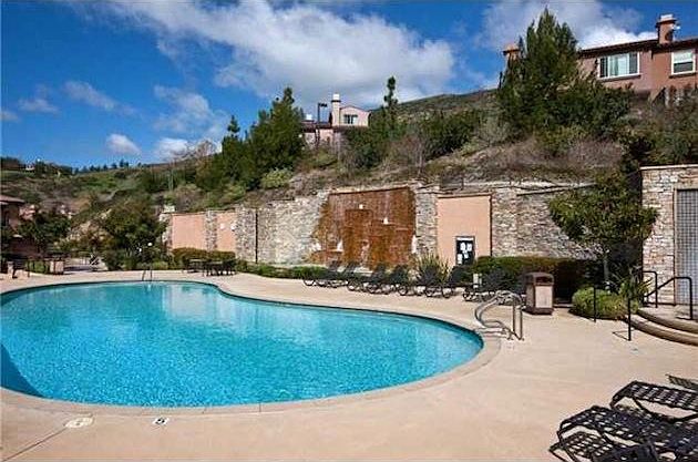 Community pool with hot tub