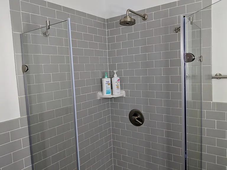 Glass enclosed shower