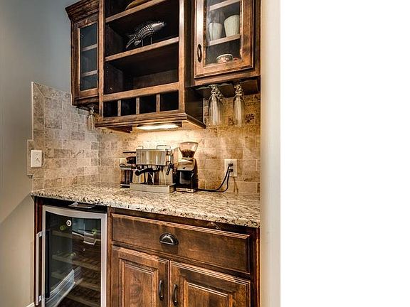 Coffee Bar with Wine Cooler