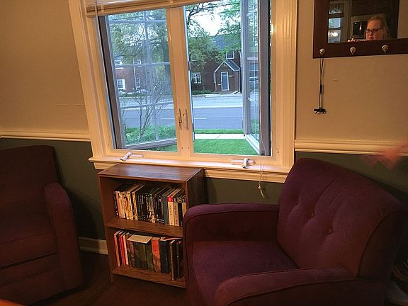 Reading nook in dining room