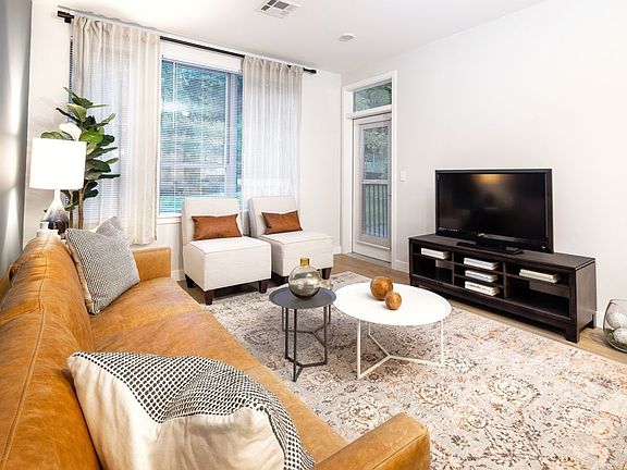 Living room with hard surface flooring