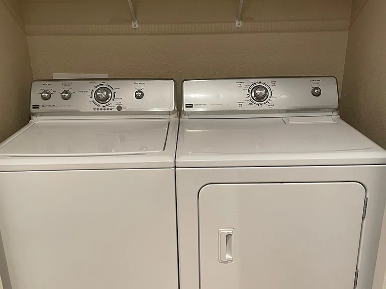 Washer and dryer upstairs!