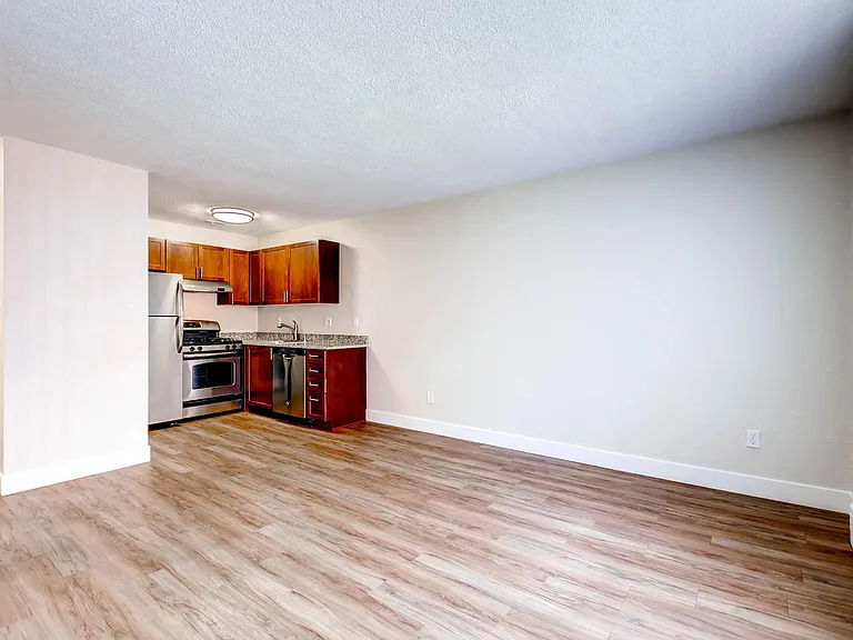 Our Apartment Dining Room and Kitchen at Off Broadway Flats in Englewood Colorado