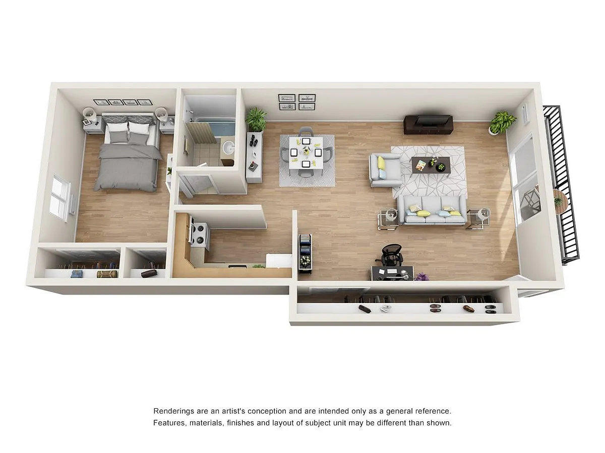 Floor plan 1 Bedroom