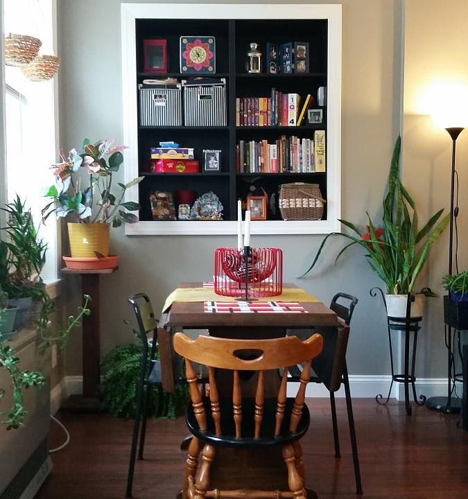 Built in bookshelves