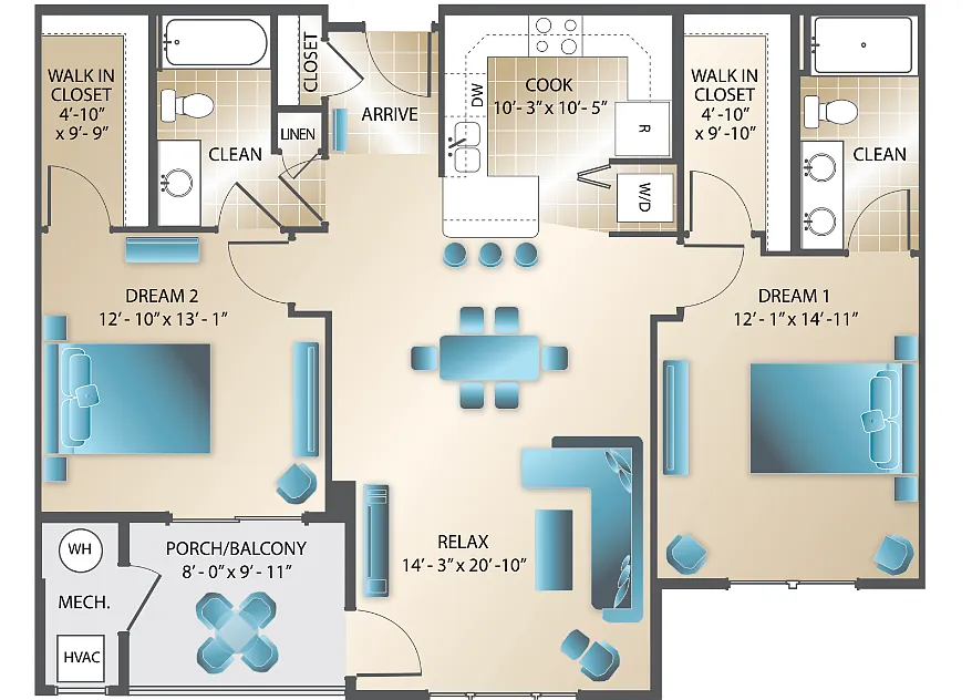 Floor plan 2BD