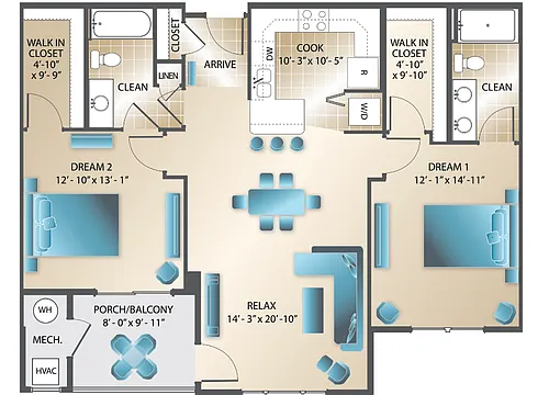 Floor plan 2BD