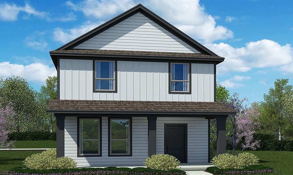 Front Elevation - D.R. Horton''s HazelnutFloorplan Elevation B - All Home and community information, including pricing, included features, terms, availability and amenities, are subject to change at any time without notice or obligation. All Drawings, pictures, photographs, video, square footages, floor plans, elevations, features, colors and sizes are approximate for illustration purposes only and will vary from the homes as built.