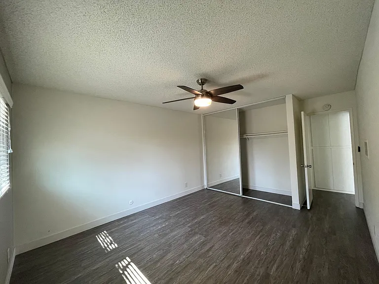 2bed+1bath primary bedroom with new ceiling fan and lighting. Standard closet with mirror doors.
--
*Floor plans are digital renderings. All dimensions are approximate. Actual product and specifications may vary in dimension or detail. Not all features ar