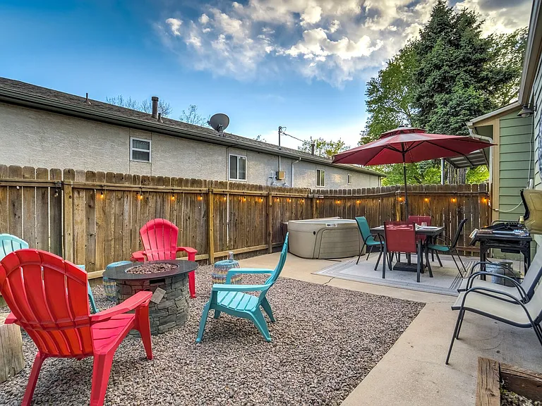 Enjoy your own private fenced backyard designed for relaxing and spending time together.