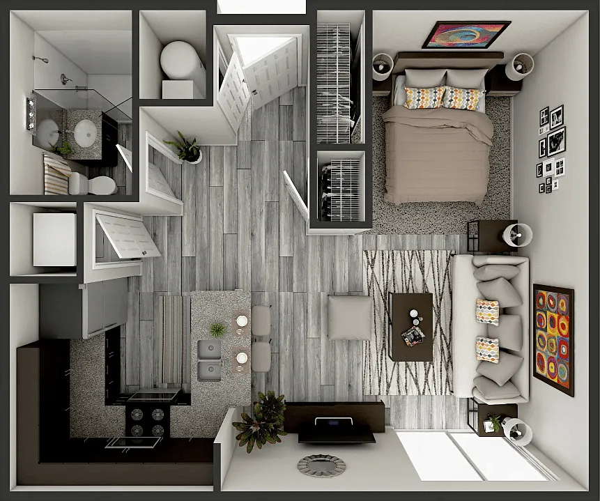 Floor plan Hamilton - Studio
