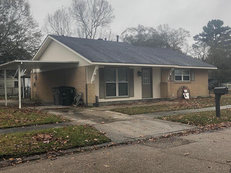 Front View, with covered parking