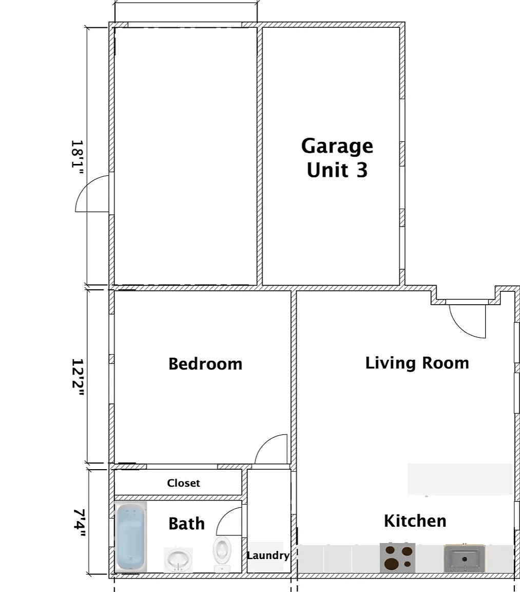 1 bed, 600 sqft, $3,195 — Photo 4