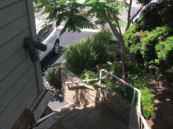 Stairs leading to living area. (adds to privacy)