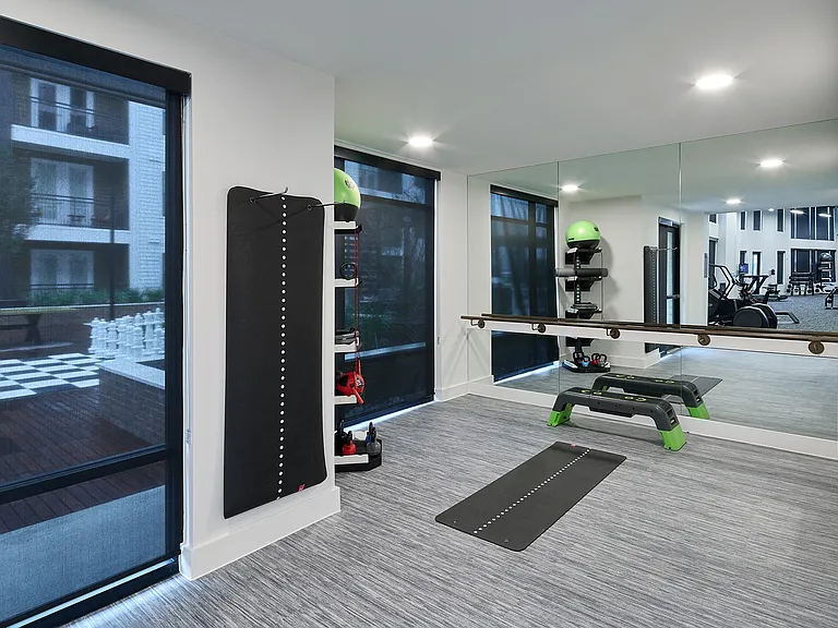 NEW South Building Cardio and Strength Training Fitness Center Featuring: Yoga, Stretching and Barre Area