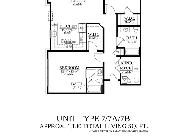 UNIT TYPE 7/7A/7B Plan, Springside Lofts 55+