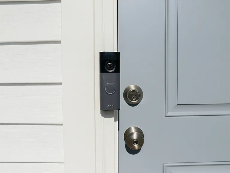 Ring Doorbell, you can talk to visitors remotely via phone and app. video recording on local device.