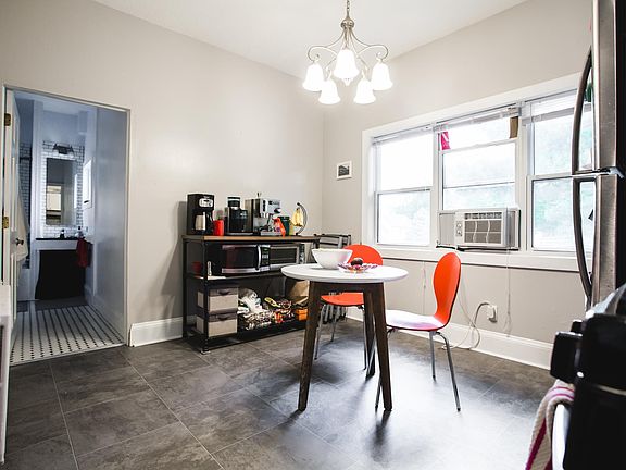 Plenty of kitchen space for a dining table or island.