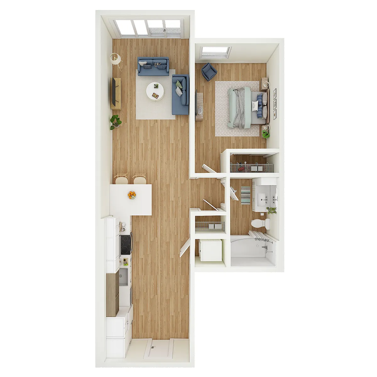 Floor plan 1 Bed 1 Bath - a14.1