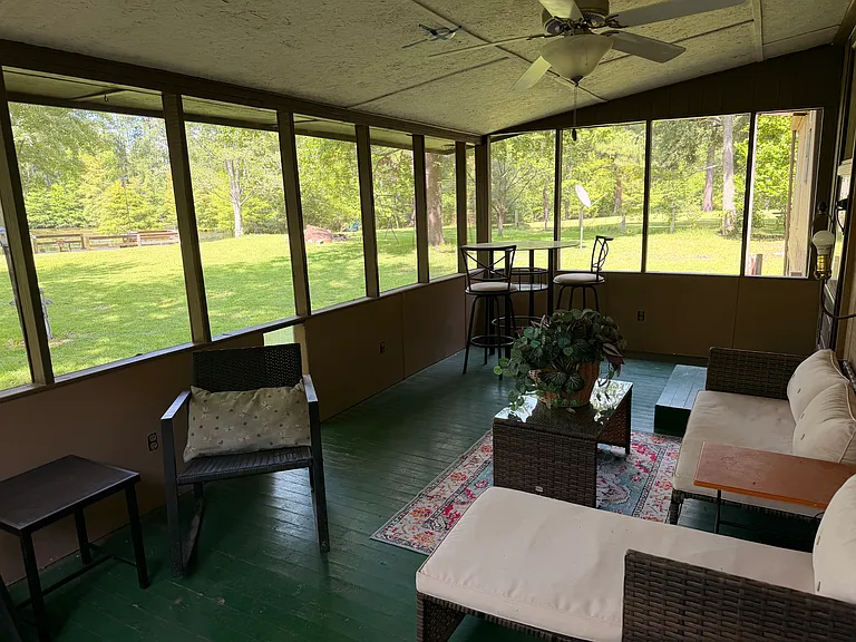 Front screen in porch with lake view