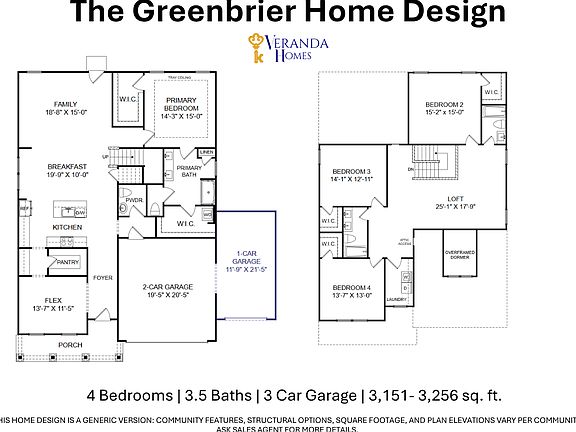 Greenbrier 3 Car Garage