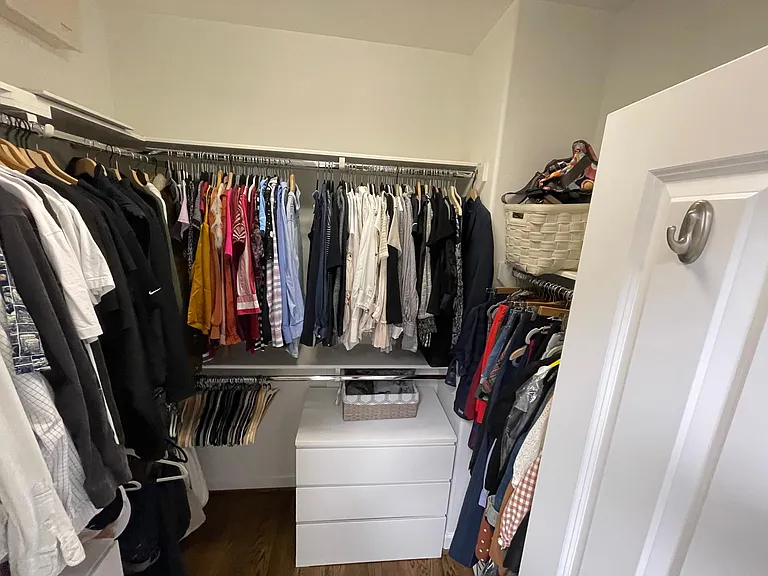 Master Closet within the Master Bathroom. Secondary closet is within the Master Bedroom attached within the shared wall to the Secondary Bedroom.