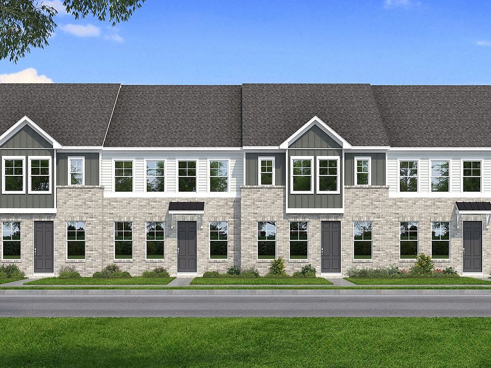 Rendering of two-tone townhome building