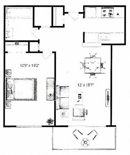 Floor plan 1 Bedroom