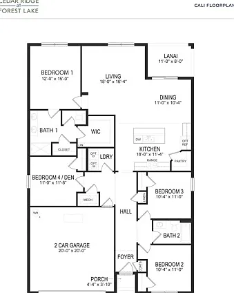 CALI 4/2 Floor Plan CALI 4/2 Floor Plan