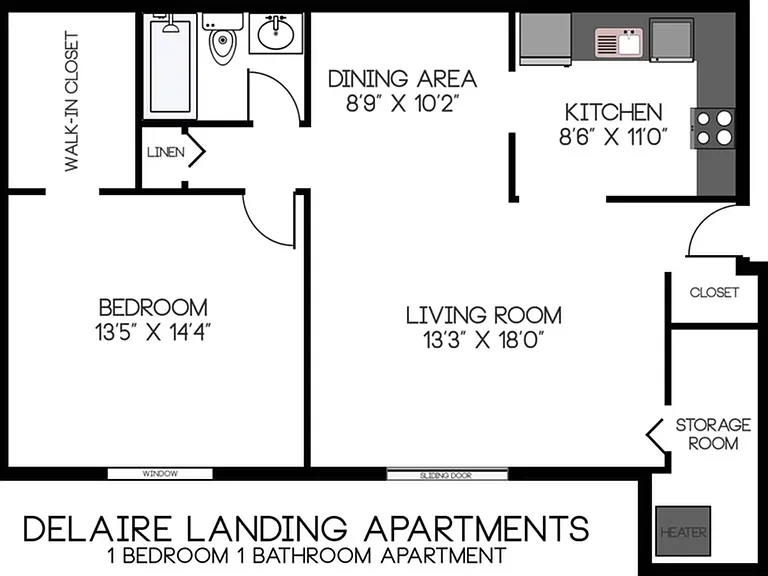 Delaire Landing 1 Bedroom 1 Bath Delaire Landing 1 Bedroom 1 Bath