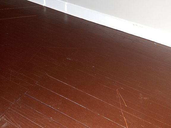 Family room flooring has been touched up.