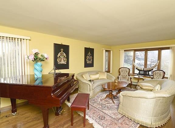 Spacious sun filled living room.