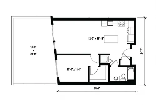 Floor plan 1X1 C9