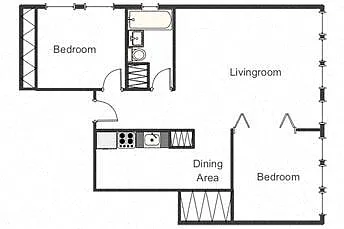 Floor plan Two Bedroom