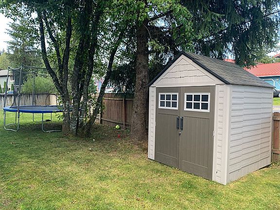 Large fenced in yard 