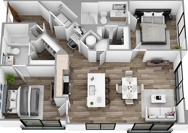 K - 2 Bedroom / 2 Bath K - 2 Bedroom / 2 Bath