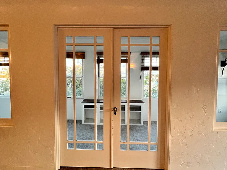 french doors into porch