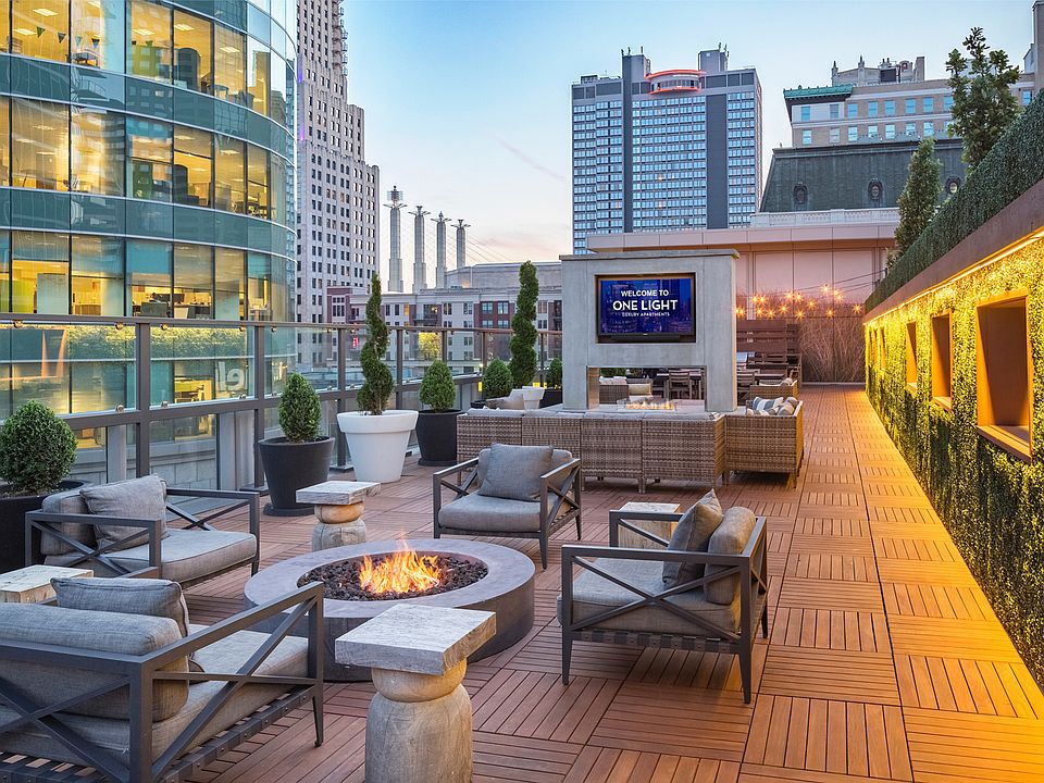 The Amenity Deck at One Light Luxury Apartments