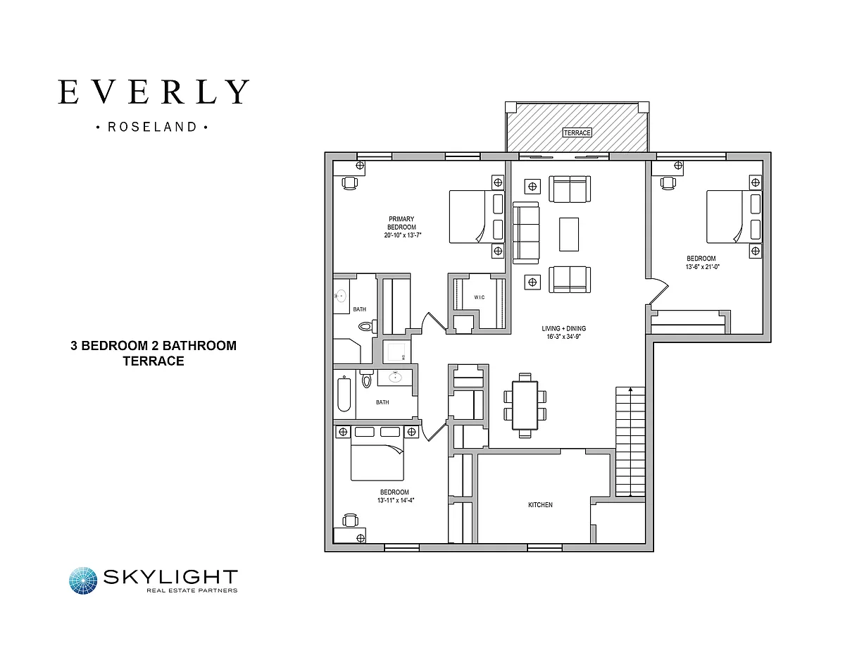 Floor plan 3 Bedroom/2 Bath