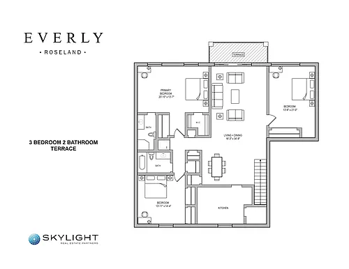 Floor plan 3 Bedroom/2 Bath