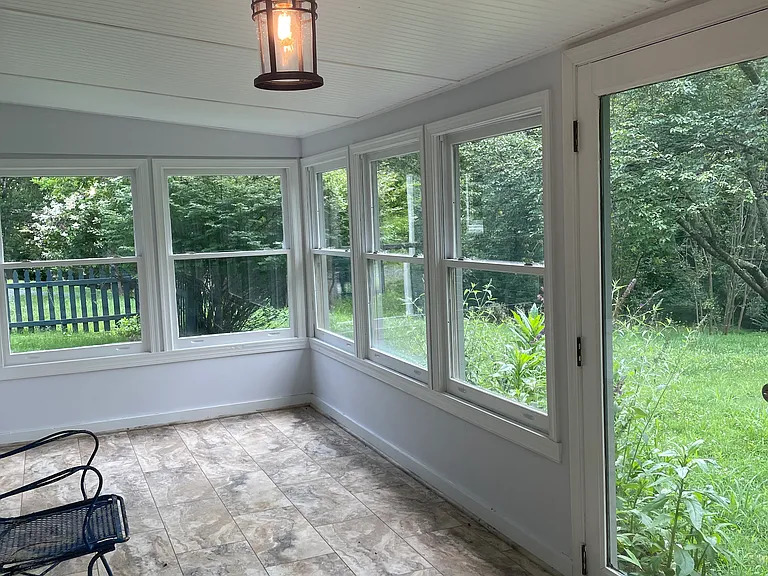 Bright sun porch.