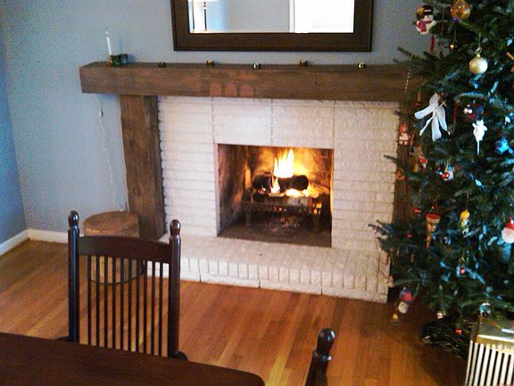dining room fire place