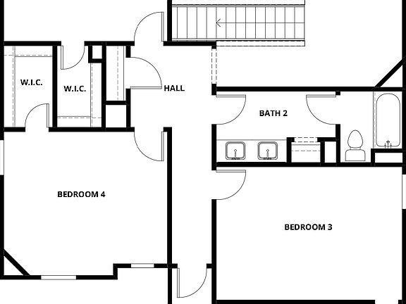 The second floor has the three secondary bedrooms, secondary bathroom and a loft.