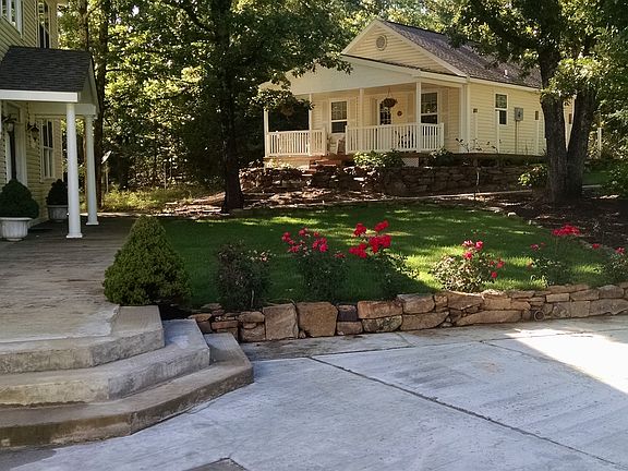 Looking west to guest house