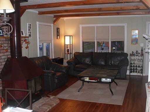 Wood Burner...floors, exposed beams...