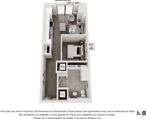 One Bedroom One Bath | 619 sq ft One Bedroom One Bath | 619 sq ft