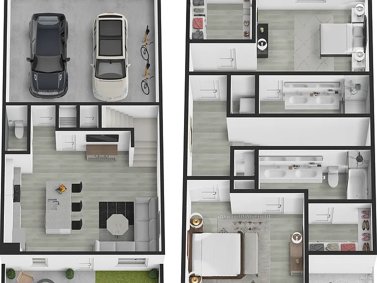 Two-bedroom floorplan